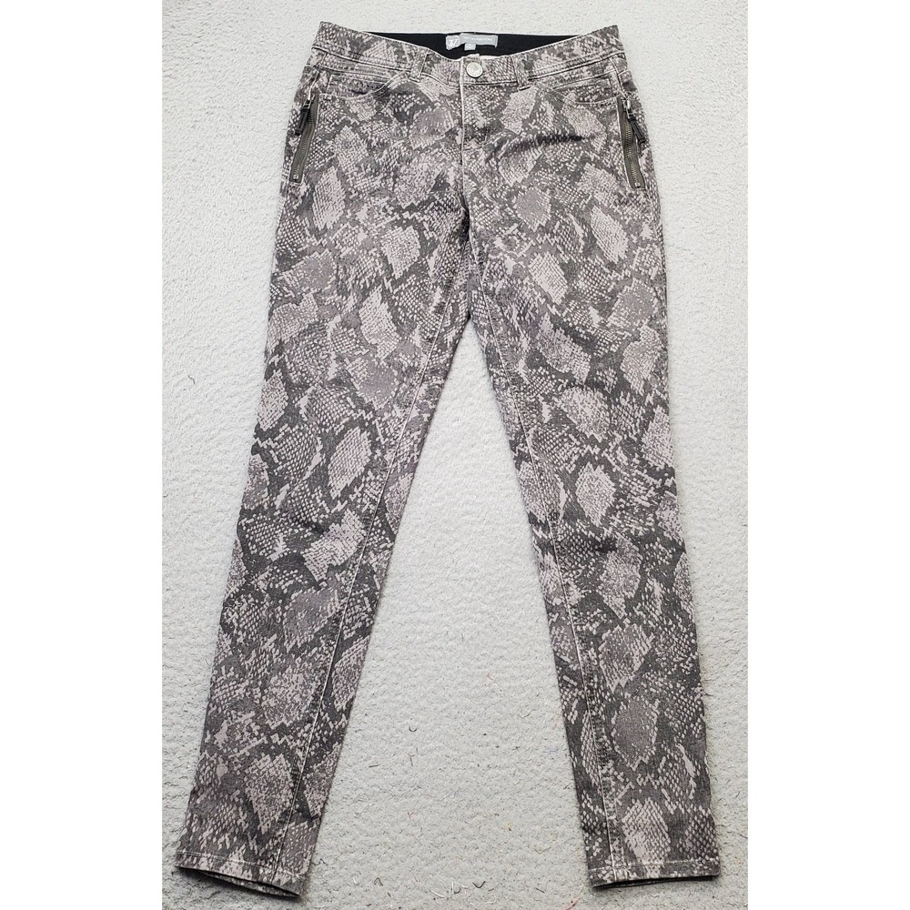 Wit & Wisdom Jeans Womens 4 Multi Snake Pattern‎ Stretch Skinny Leg Zip Pockets